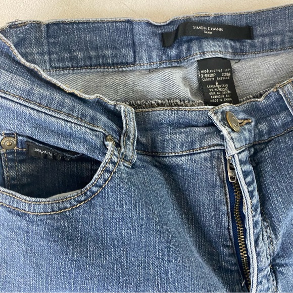 VINTAGE SIMON CHANG HIGH-RISE SLIM STRAIGHT DENIM JEANS - Picture 2 of 8